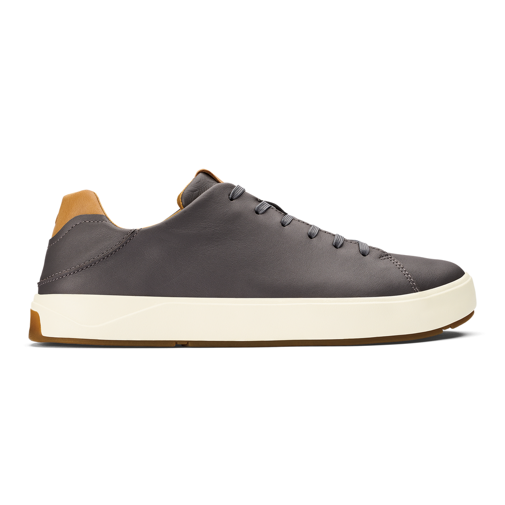 Lae‘ahi Lī ‘Ili Men's Leather Sneakers - Stone | Men OluKai cheap