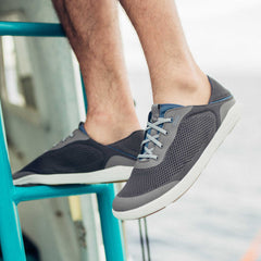 Moku Pae Men's Boat Shoes - Pavement / Vintage Blue | Men OluKai sale