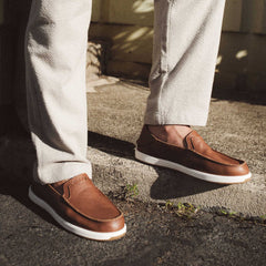 Kākaha Nia Men‘s Leather Slip-On Shoes - Fox | Men OluKai online