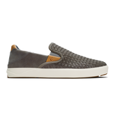 Lae‘ahi Lauhala Men's Leather Slip-On Sneakers - Ash | Men OluKai on sale