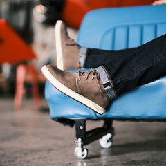 Papakū 'Ili Men’s Waterproof Leather Boots- Mustang | Men OluKai on sale
