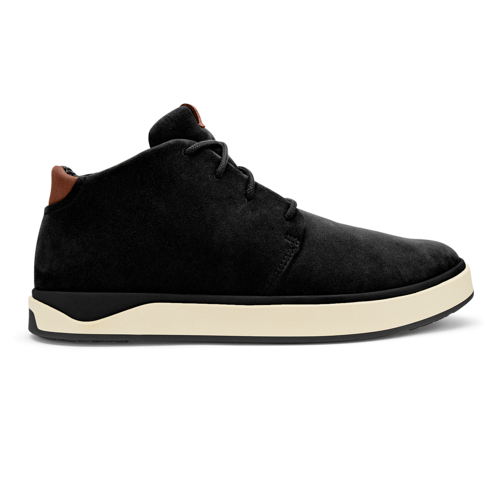 Papakū 'Ili Men’s Waterproof Leather Boots- Black | Men OluKai sale