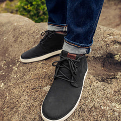 Papakū 'Ili Men’s Waterproof Leather Boots- Black | Men OluKai sale