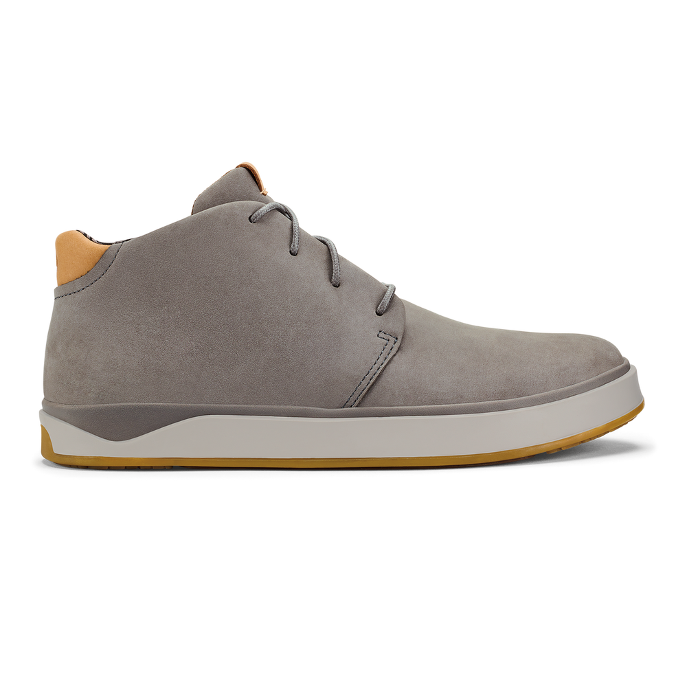 Papakū 'Ili Men’s Waterproof Leather Boots- Graphite | Men OluKai discount