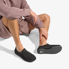 Moloā Hulu Men’s Wool Slippers - Black | Men OluKai discount