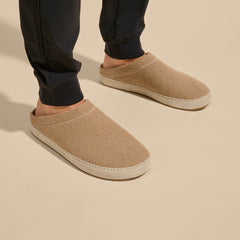 Hāmani Hulu Men’s Wool Mule Slippers - Oatmeal | Men OluKai sale
