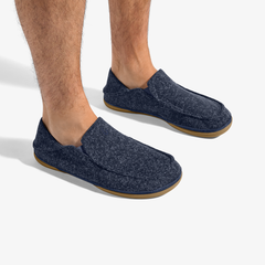 Moloā Hulu Men’s Wool Slippers - Trench Blue | Men OluKai for sale