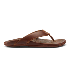 Mekila Men's Full-Grain Leather Beach Sandals - Natural | Men OluKai online