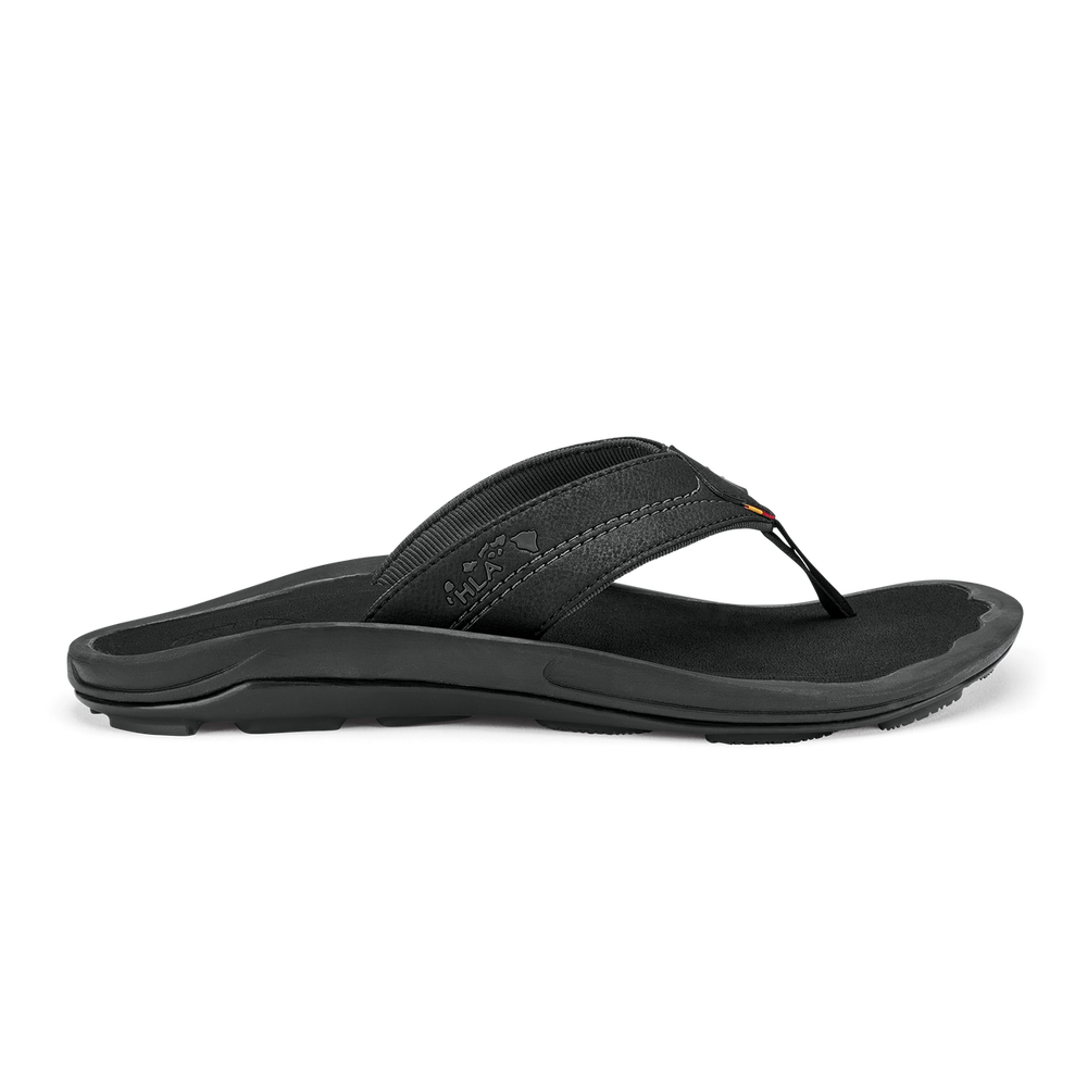Kīpī Men’s Comfortable Beach Sandals - Black | Men OluKai outlet