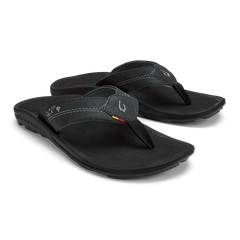 Kīpī Men’s Comfortable Beach Sandals - Black | Men OluKai outlet
