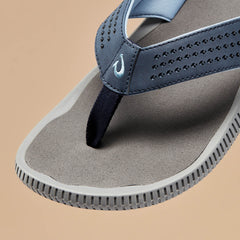 Ulele Men's Beach Sandals - Blue Depth / Charcoal | Men OluKai discount