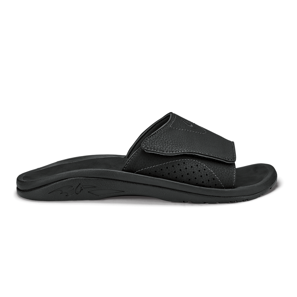 Nalu Slide Men's Beach Slide Sandals - Black | Men OluKai online