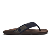 Tuahine Men's Waterproof Leather Beach Sandals - Trench Blue | Men OluKai on sale