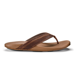 Hiapo -Dark Java / Toffee Men’s Leather Beach Sandals | Men OluKai for sale