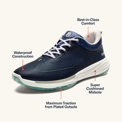 Mākena Men’s Waterproof Golf Shoes - Mood Indigo | Men OluKai online