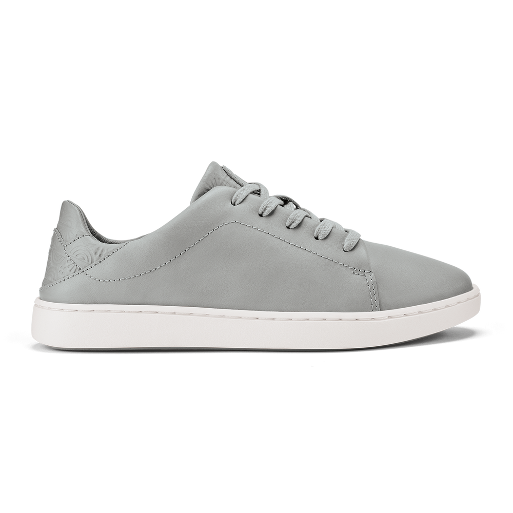 Pehuea Lī ‘Ili Women's Leather Sneakers - Ash | Women OluKai outlet