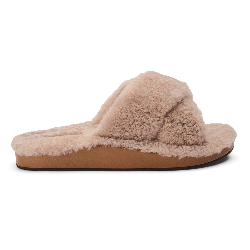 Hila Heu Women’s Slide Slipper Sandals - Tan | Women OluKai near me