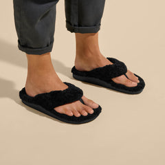 Kīpe'a Heu Women‘s Flip Flop Slippers - Black | Women OluKai sale