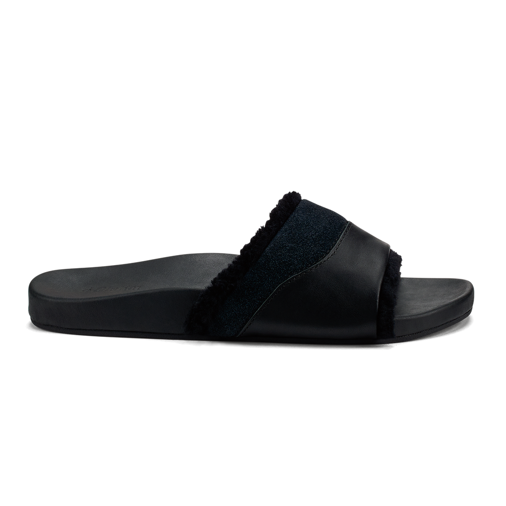 Hō‘ala Slide Women’s Slide Slipper Sandals - Black | Women OluKai for sale