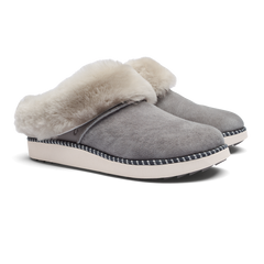 Ku‘i Women’s Fuzzy Slip-On Slippers - Fog | Women OluKai discount