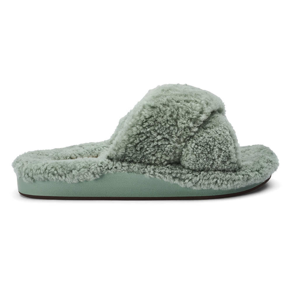 Hila Heu Women’s Slide Slipper Sandals - Muted Green | Women OluKai sale
