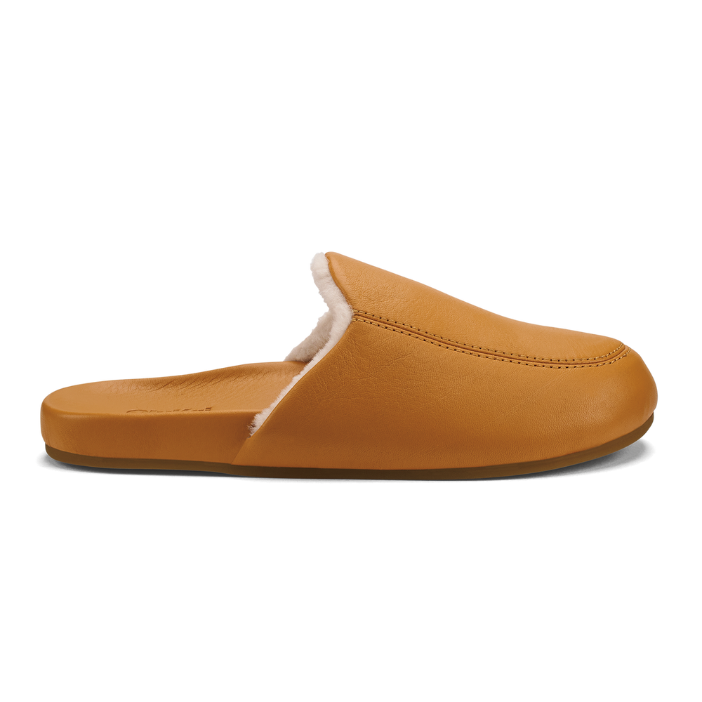 Kōnea Women’s Leather Slipper Mules - Saddle | Women OluKai discount