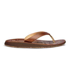 Paniolo Women’s Leather Beach Flip Flops - Natural | Women OluKai discount