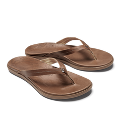 Honu Women’s Leather Beach Sandals - Tan | Women OluKai sale