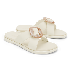 La‘i Slide Women’s Slide Beach Sandals - White Sand | Women OluKai near me