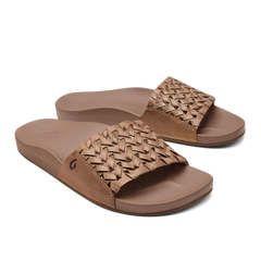 Kāmola Women’s Leather Slide Sandals - Tan | Women OluKai outlet
