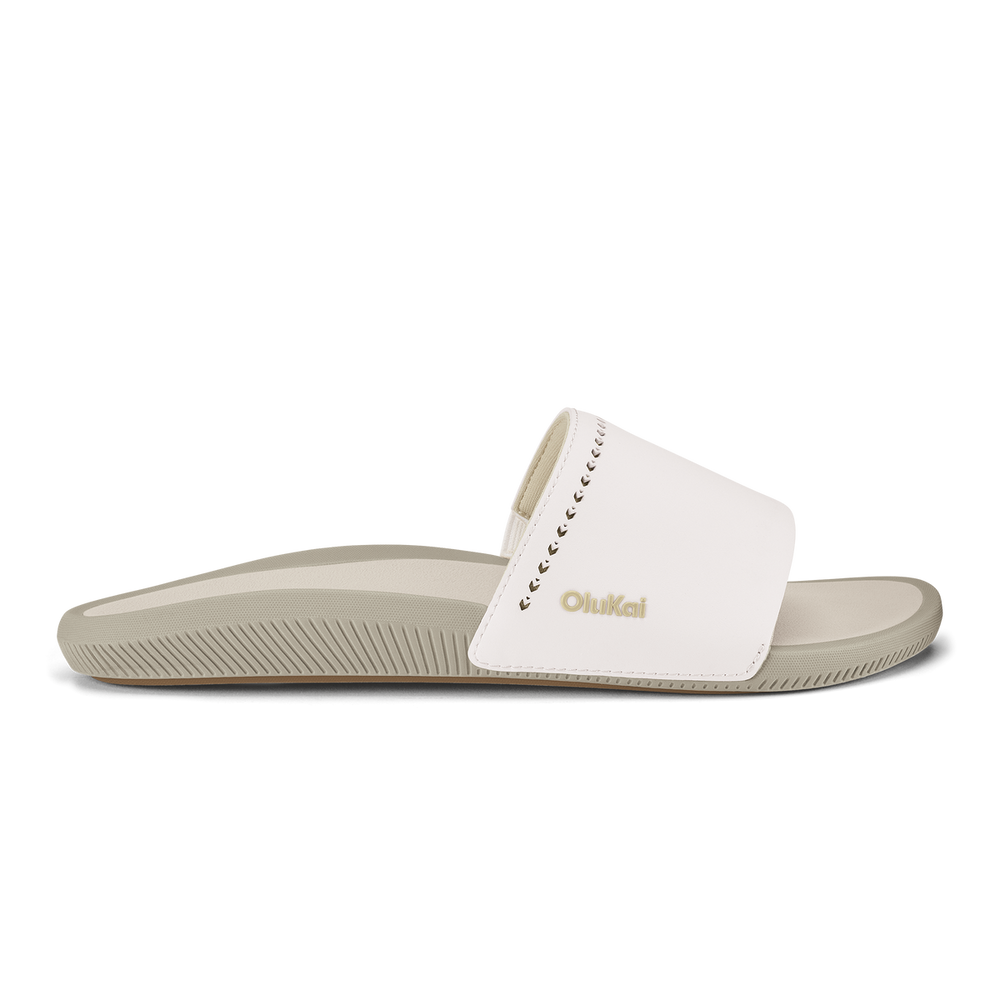 Ulele Slide - Bright White / Tapa | Women OluKai near me