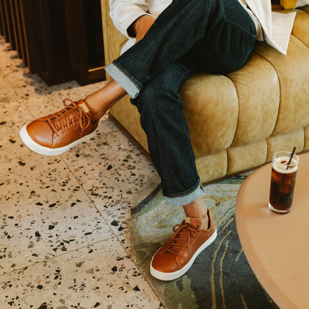 Lae‘ahi Lī ‘Ili Men's Leather Sneakers - Kukui Brown | Men OluKai cheap