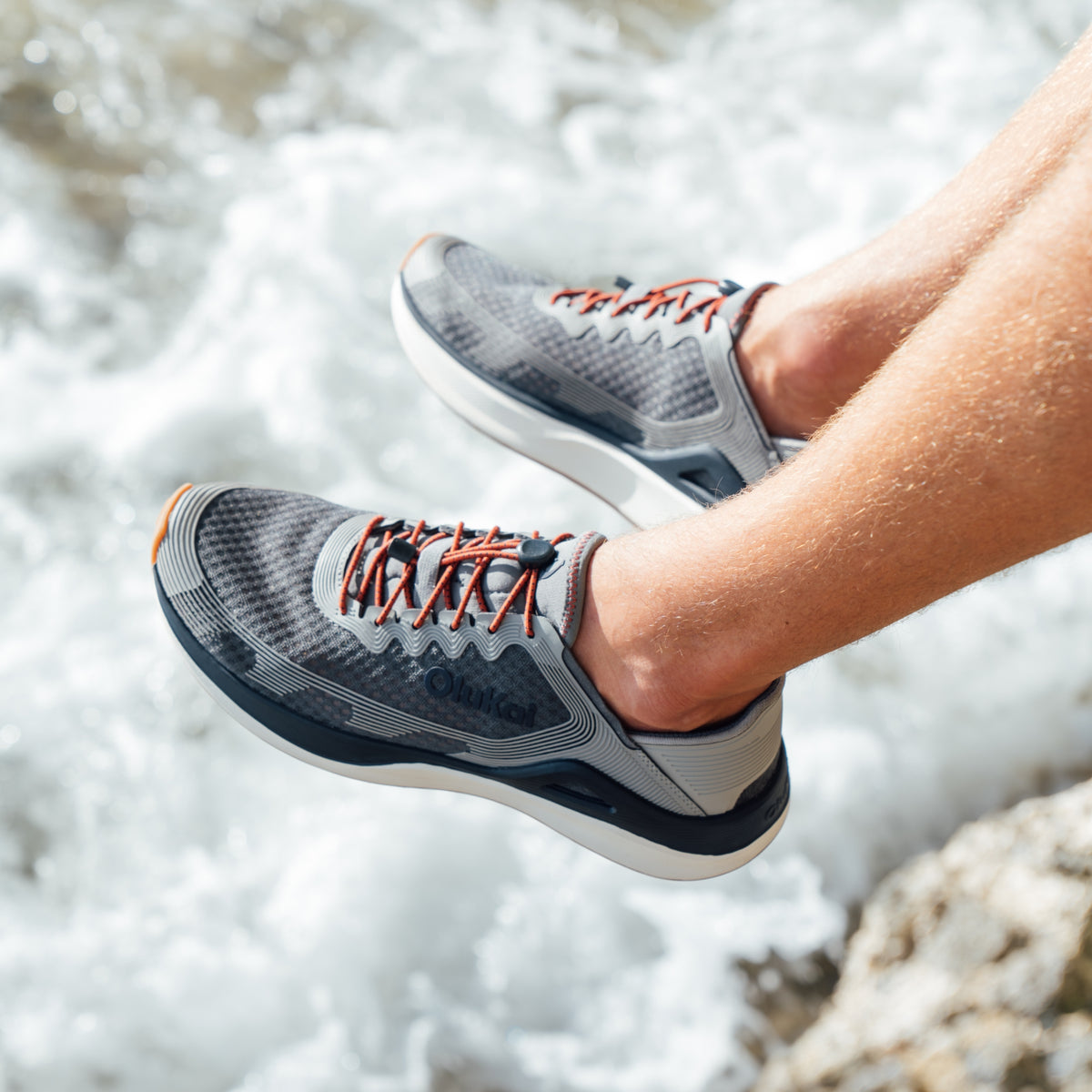 ‘Ahi Men’s Water Boat Shoes - Rock / Ash | Men OluKai on sale