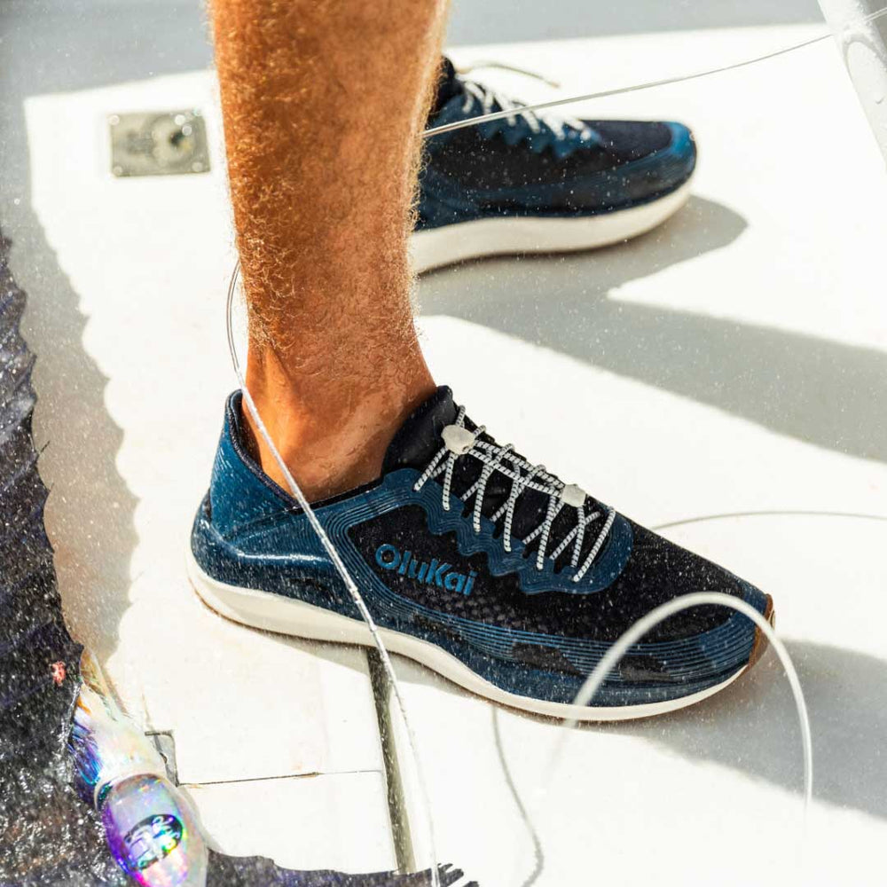 ‘Ahi Men’s Water Boat Shoes - Mood Indigo / Coastal Blue | Men OluKai online