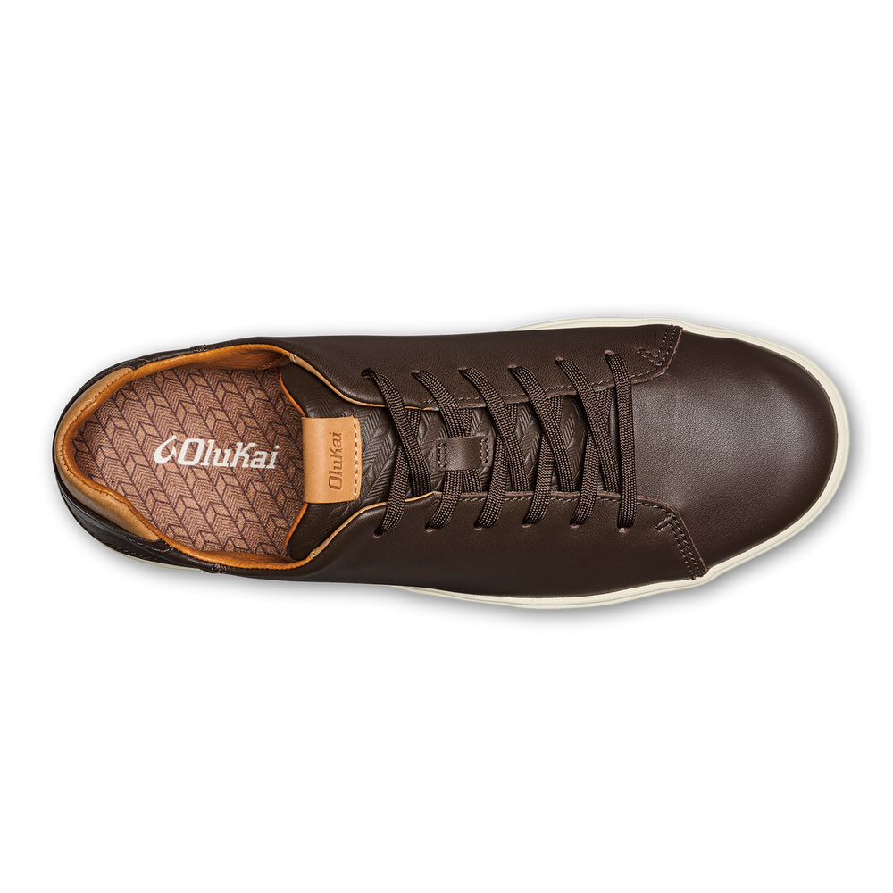 Lae‘ahi Lī ‘Ili Men's Leather Sneakers - Dark Java | Men OluKai for sale