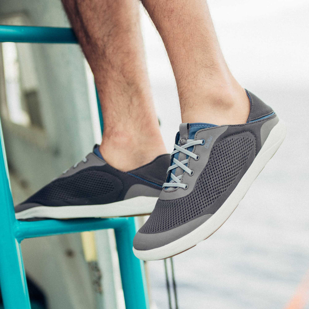 Moku Pae Men's Boat Shoes - Pavement / Vintage Blue | Men OluKai sale
