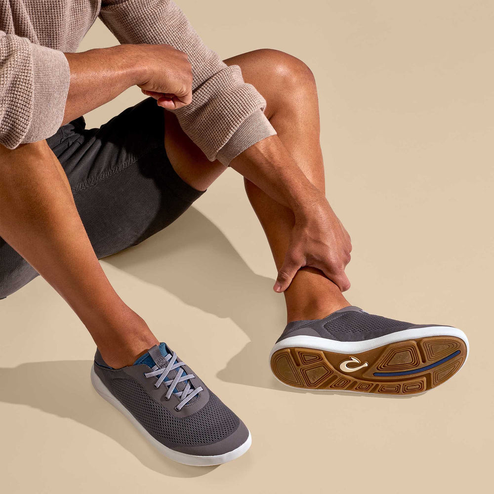 Moku Pae Men's Boat Shoes - Pavement / Vintage Blue | Men OluKai sale