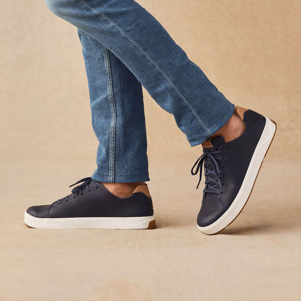 Lae‘ahi Lī ‘Ili Men's Leather Sneakers - Trench Blue | Men OluKai online