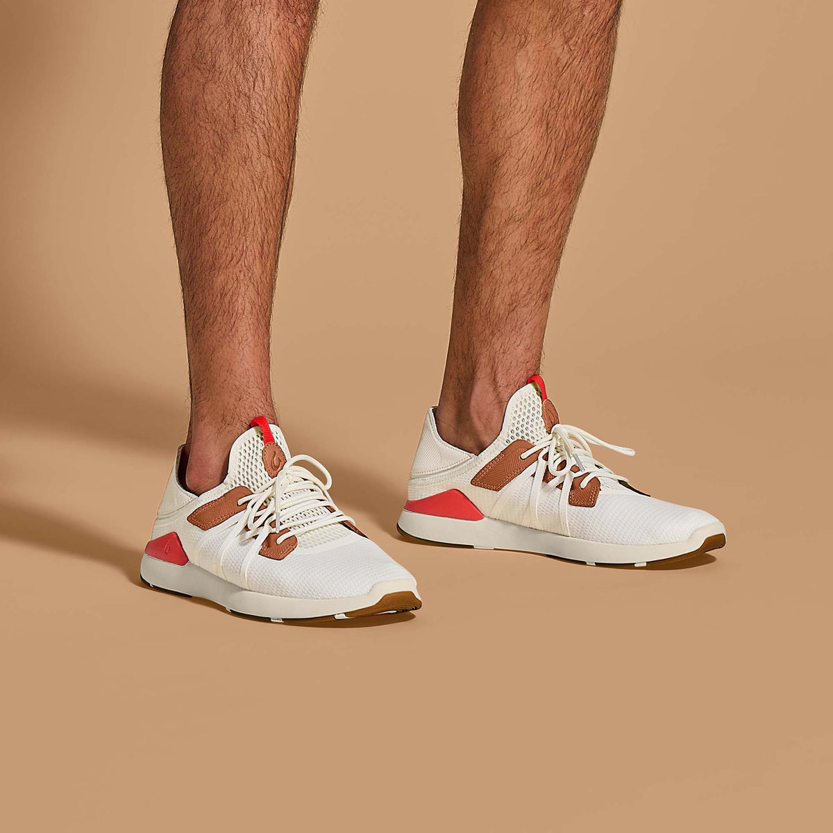 Mio Lī Men's Athletic Shoes - Bright White / Red Lava | Men OluKai sale