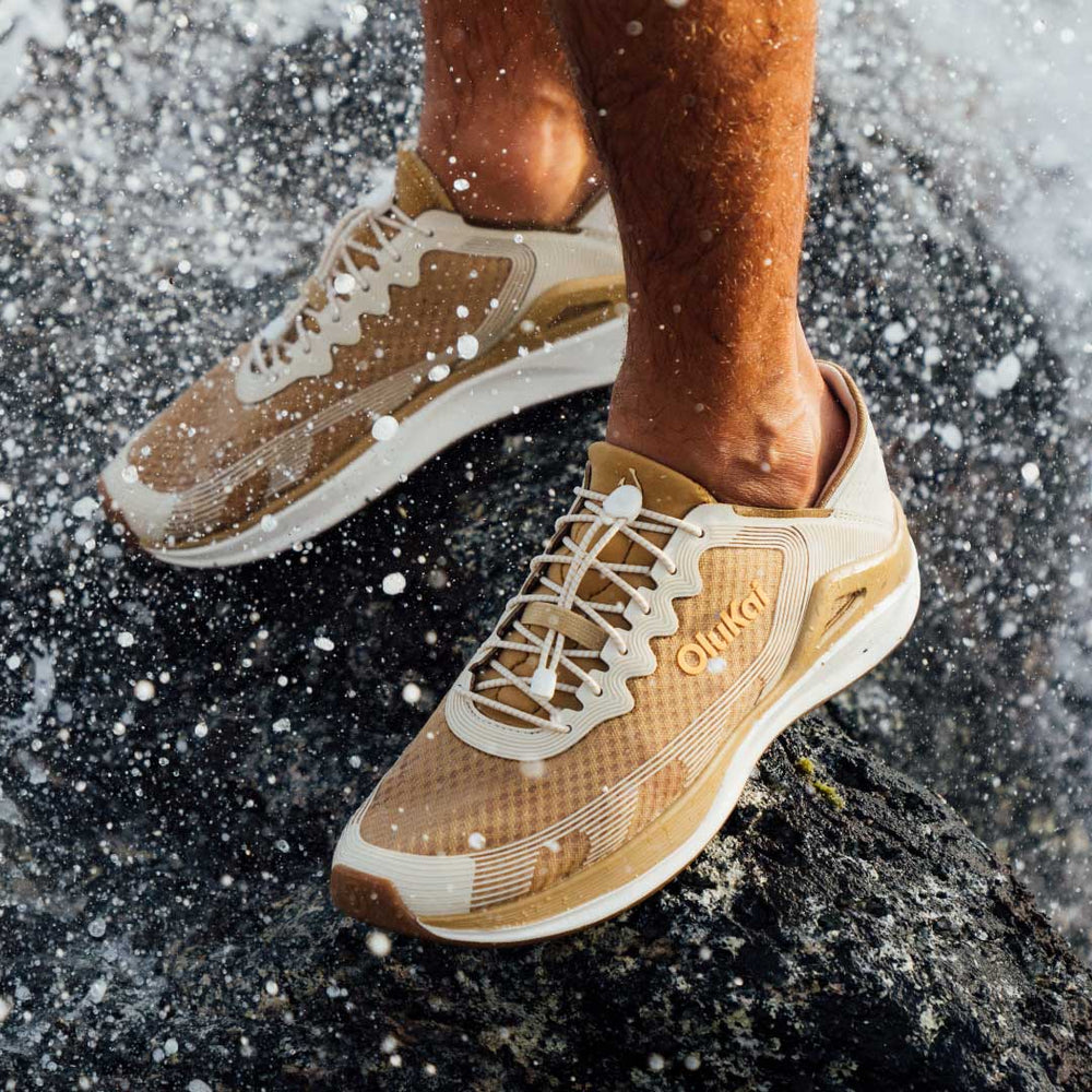 ‘Ahi Men’s Water Boat Shoes - Tan / Tapa | Men OluKai outlet