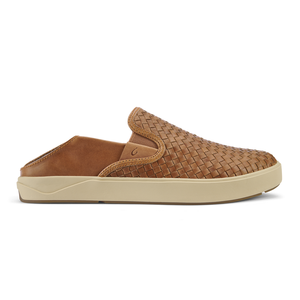 Lae‘ahi Lauhala Men's Leather Slip-On Sneakers - Fox | Men OluKai sale