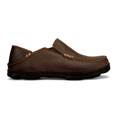 Moloā Men's Leather Slip On Shoes - Dark Wood / Dark Java | Men OluKai near me