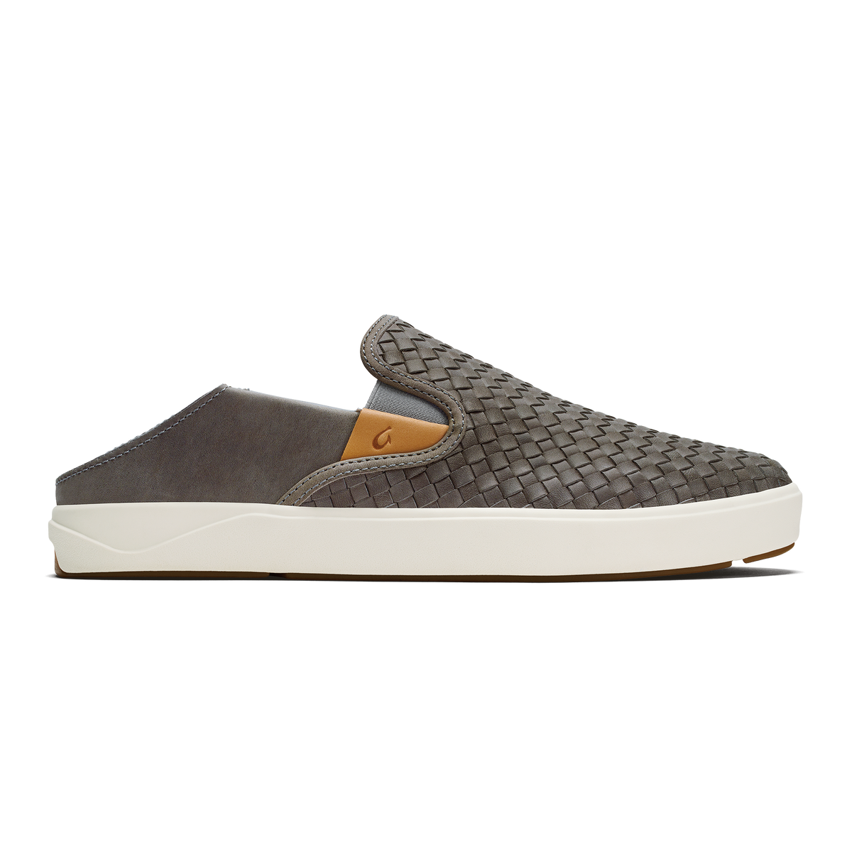 Lae‘ahi Lauhala Men's Leather Slip-On Sneakers - Ash | Men OluKai on sale