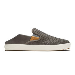 Lae‘ahi Lauhala Men's Leather Slip-On Sneakers - Ash | Men OluKai on sale