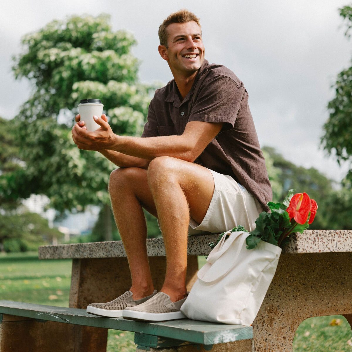 Lae‘ahi Men's Slip-On Sneakers - Clay | Men OluKai online
