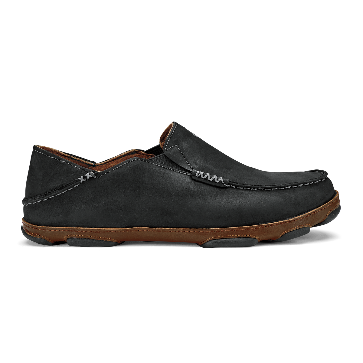 Moloā Men's Leather Slip On Shoes - Black / Toffee | Men OluKai outlet