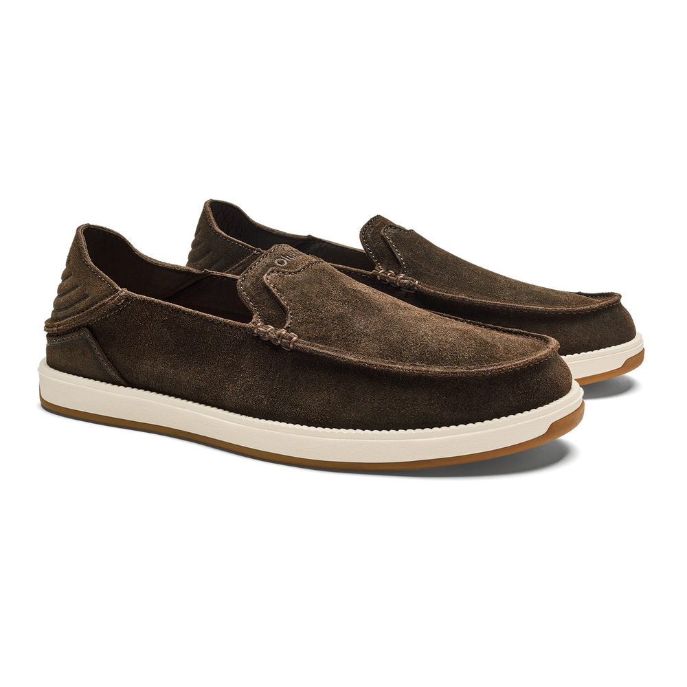 Kākaha Nia Men‘s Suede Slip-On Shoes - Dark Wood | Men OluKai sale