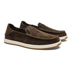 Kākaha Nia Men‘s Suede Slip-On Shoes - Dark Wood | Men OluKai sale
