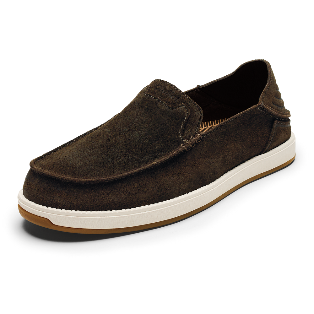 Kākaha Nia Men‘s Suede Slip-On Shoes - Dark Wood | Men OluKai sale