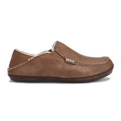 Moloā Men's Leather Slippers - Toffee / Dark Wood | Men OluKai near me